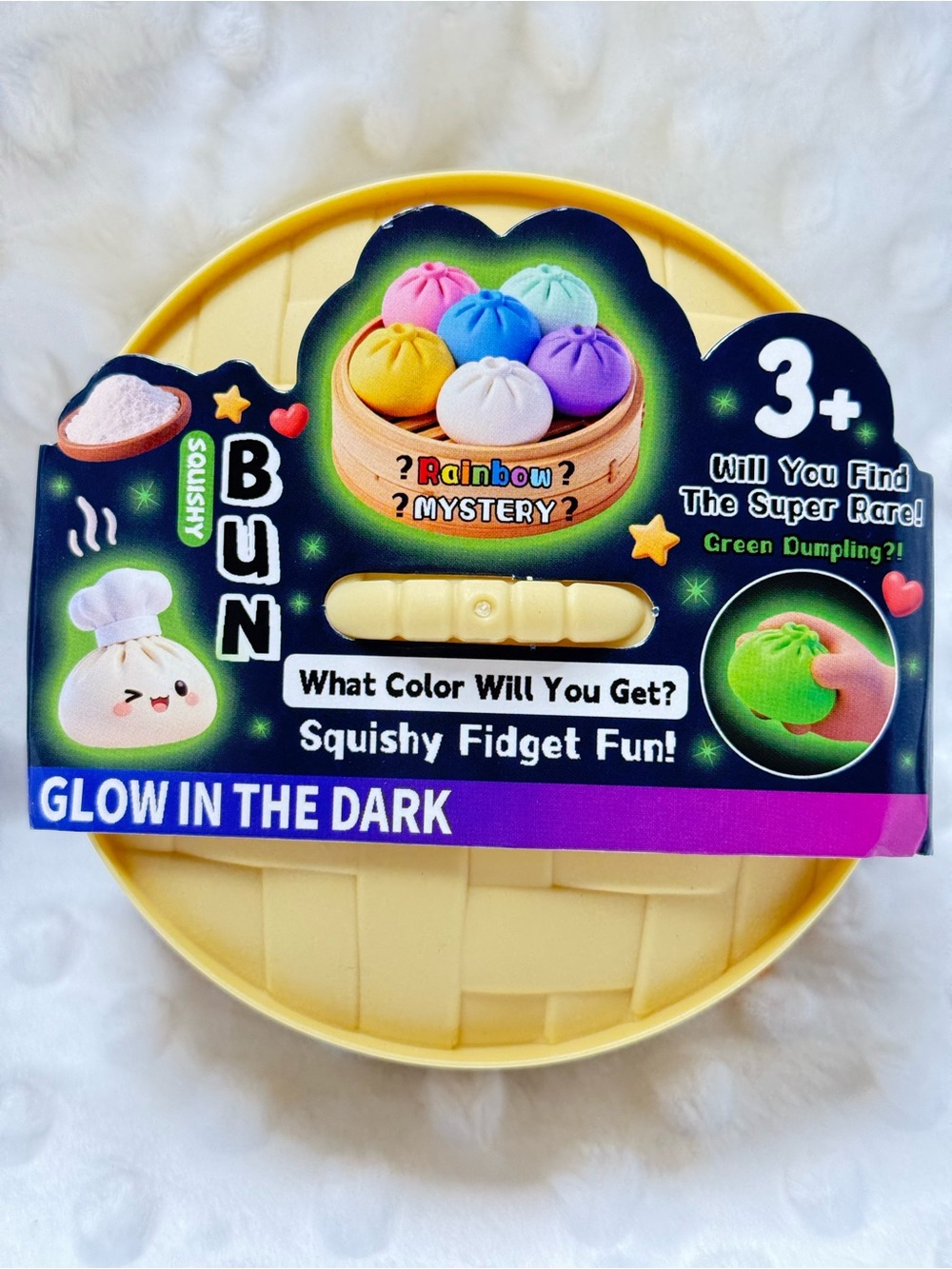 Mystery Glow-in-the-Dark Squishy Bun Dumpling Toy